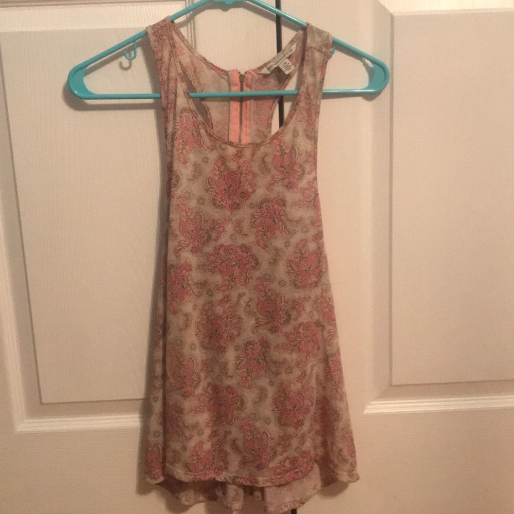 Flowy pink tank top